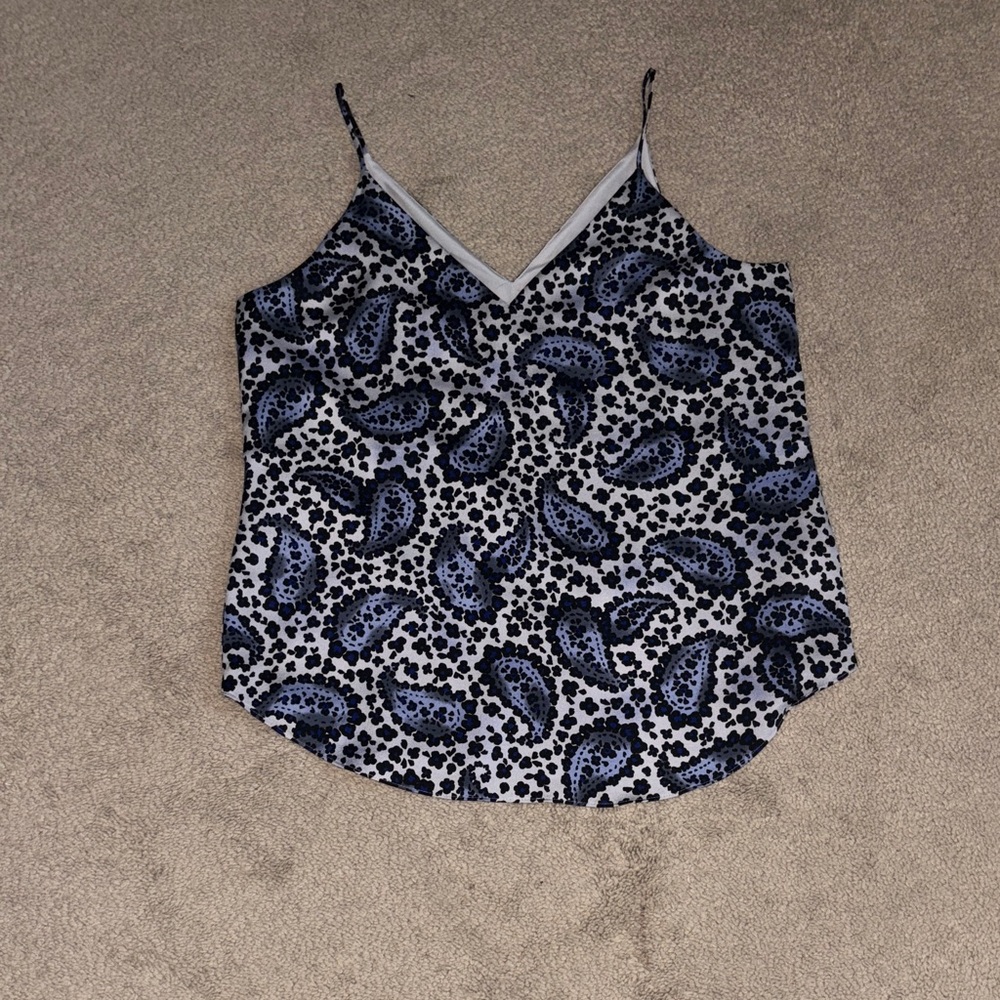 Express Blue and Black Paisley Camisole